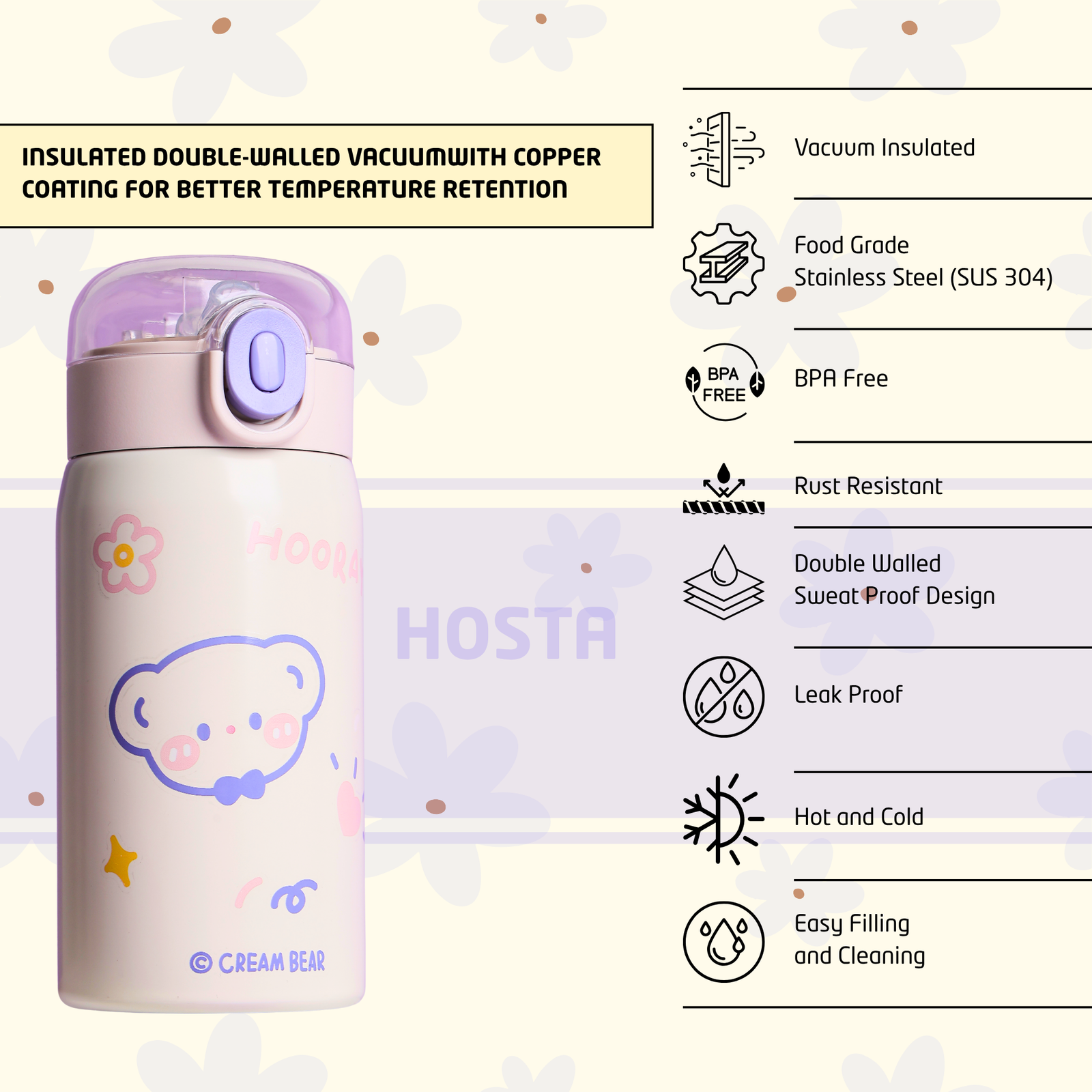 HOSTA Water Bottle for Kids 350ml - Image 7